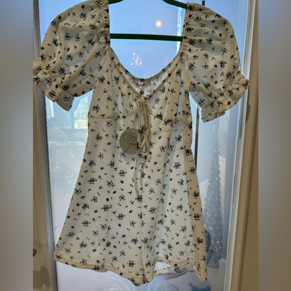 NWT super soft waffle one piece romper